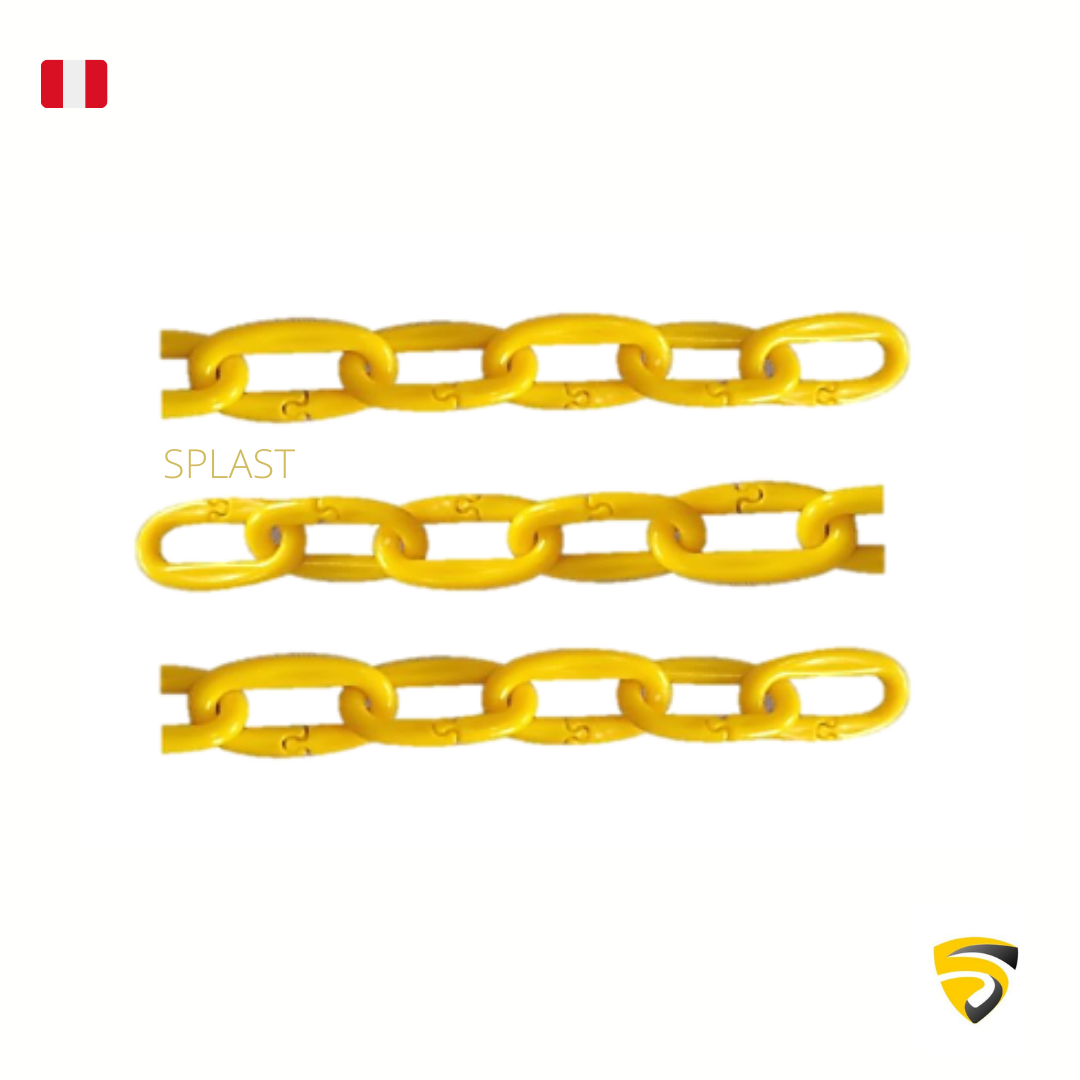 Cadena de seguridad delimitadora 8MM y 6MM – Amarillo